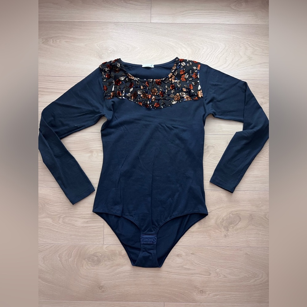 Jadea cotton blend bodysuit long sleves